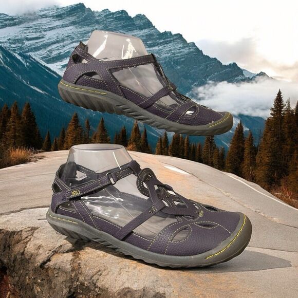 JBU by Jambu Women's Sydney Blue Vegan Leather Sandal with Memory Foam 9M - Picture 1 of 13